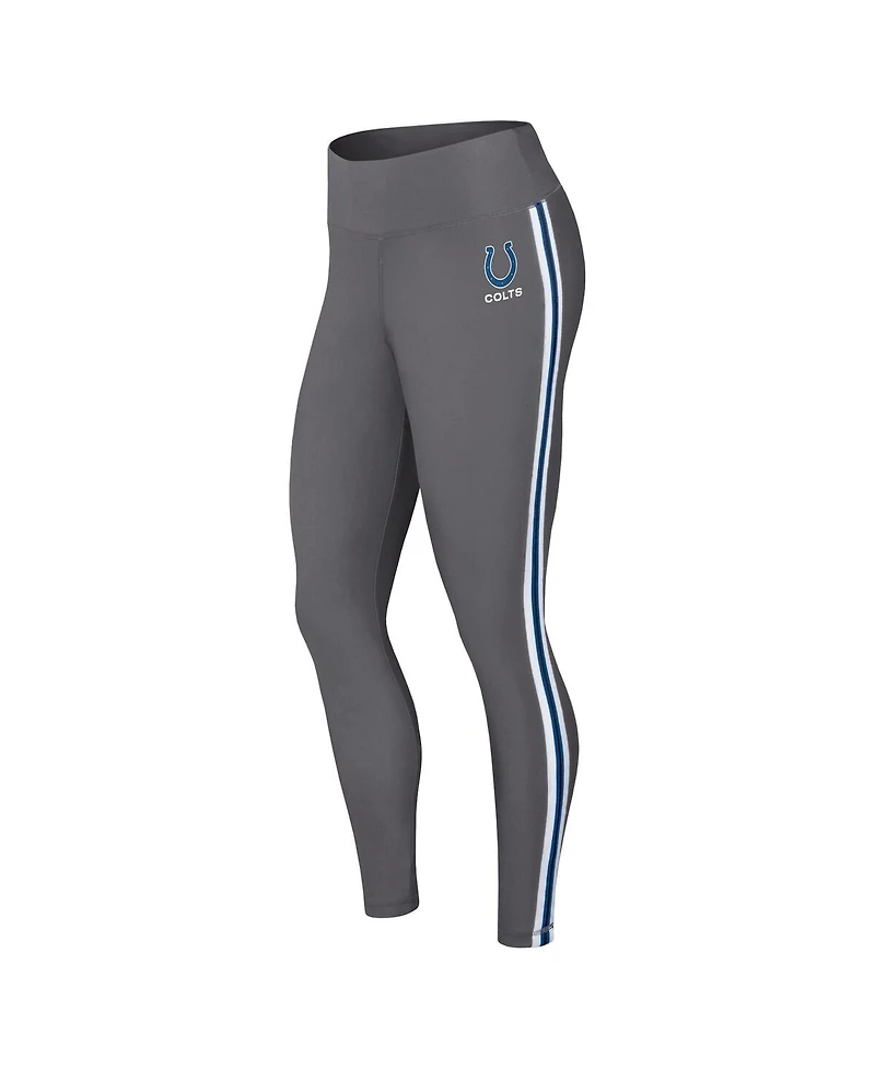 Women's Wear by Erin Andrews Charcoal Indianapolis Colts Color Block Leggings