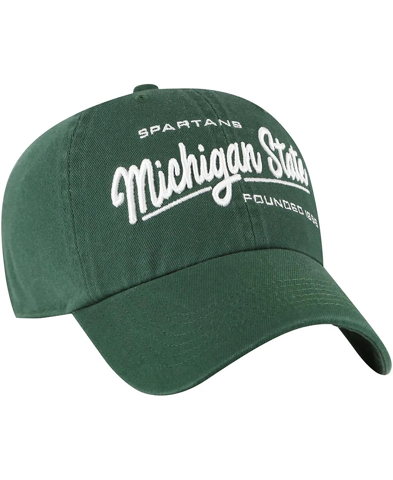 Women's '47 Brand Green Michigan State Spartans Sidney Clean Up Adjustable Hat