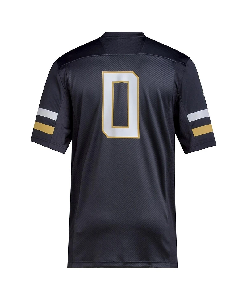 Men's adidas #0 Black Georgia Tech Yellow Jackets 2023 Premier Jersey