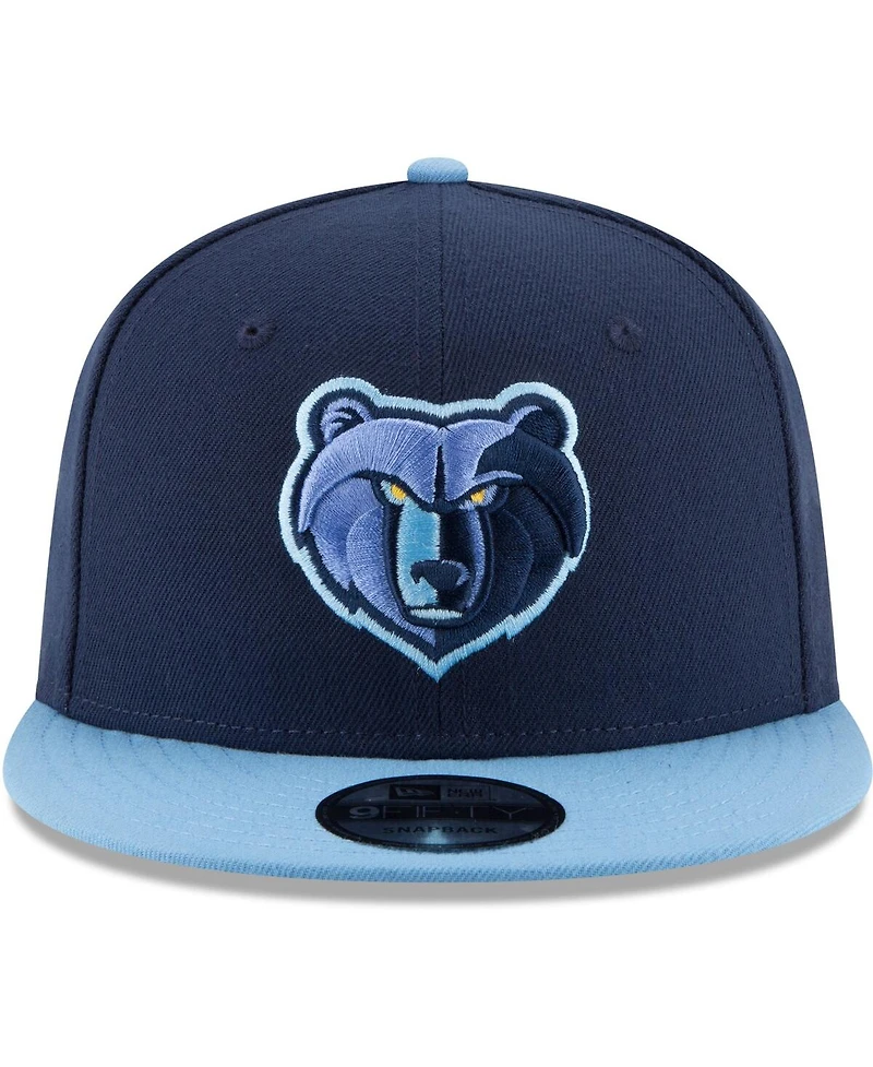 Men's New Era Navy, Light Blue Memphis Grizzlies Two-Tone 9FIFTY Adjustable Hat