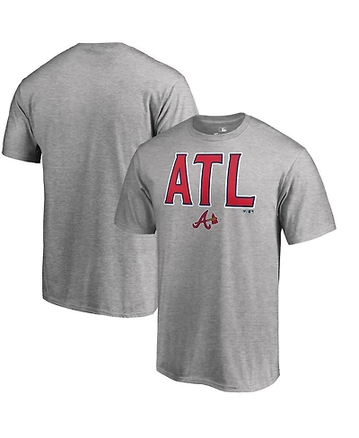 Men's Fanatics Heather Gray Atlanta Braves Hometown Atl T-shirt