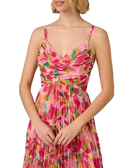 Adrianna Papell Women's Floral-Print Pleated Midi Dress