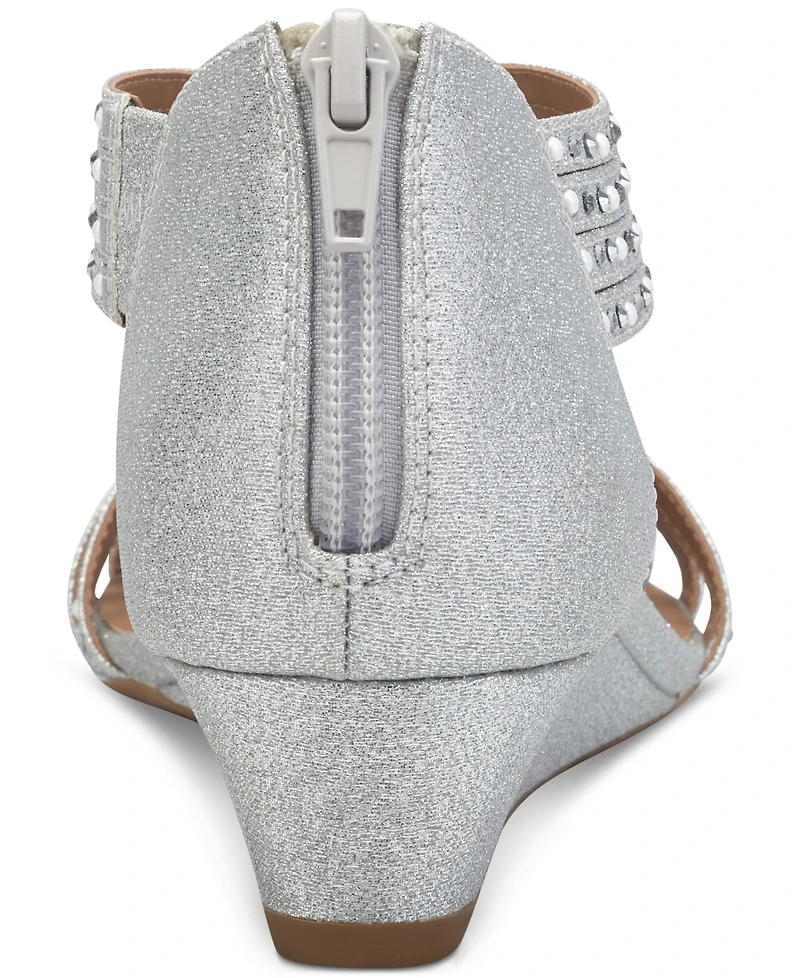 Style & Co Women's Ginifur Embellished Strappy Wedge Sandals, Created for Macy's