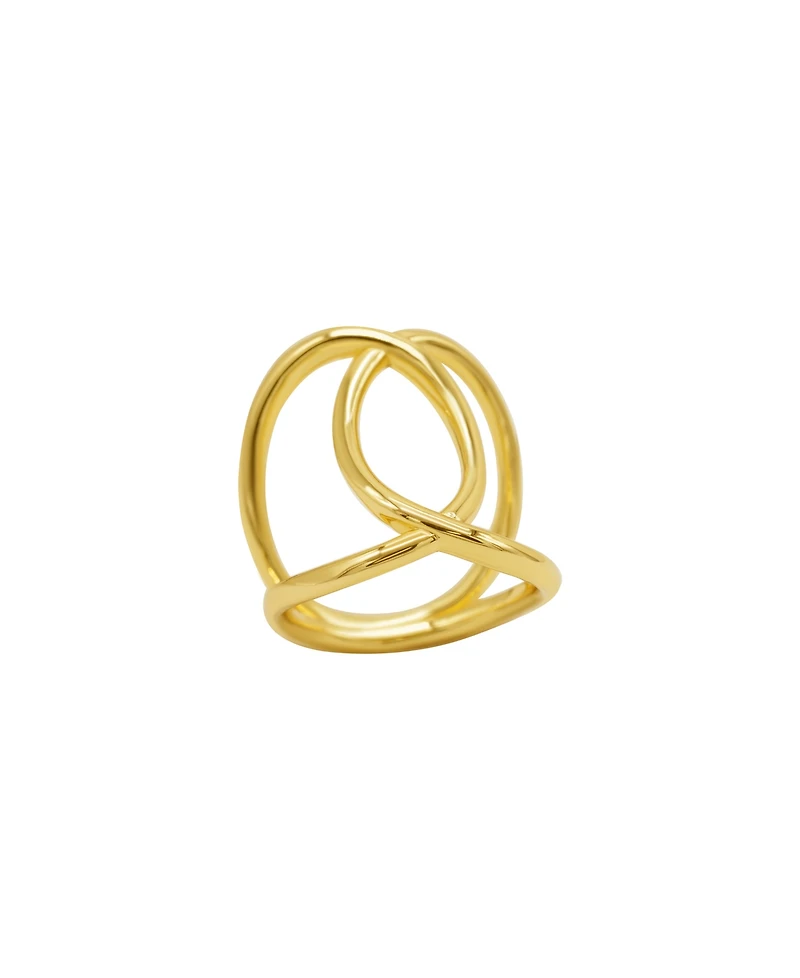Adornia 14K Gold-Plated Tall Infinity Ring