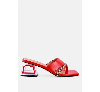 golfy rhinestone embellished strap fantasy heel sandals