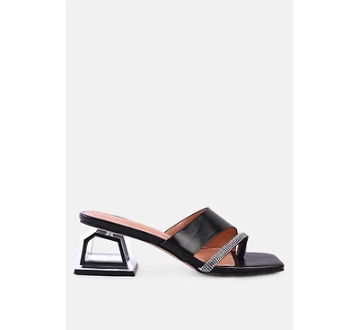 golfy rhinestone embellished strap fantasy heel sandals