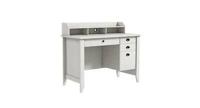 Vintage like Computer Desk with Storage Shelves and 4 Drawers