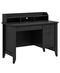 Vintage like Computer Desk with Storage Shelves and 4 Drawers