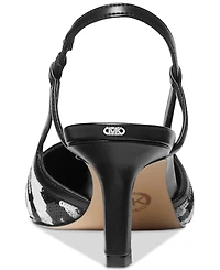 Michael Michael Kors Women's Alora Pointed Toe Mid Heel Slingback Pumps