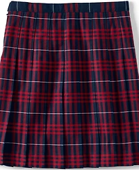 Lands' End Little Girls School Uniform Plaid Pleated Skirt Below the Knee