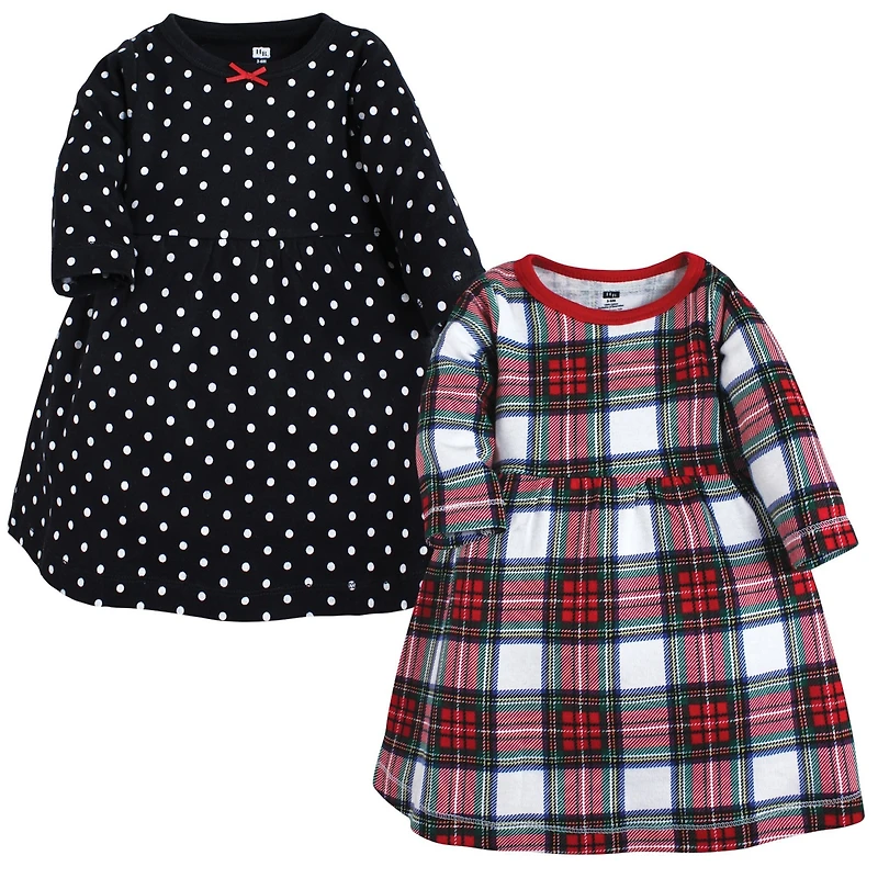 Hudson Baby Girls Twin Long-Sleeve Dress Bundle