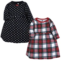 Hudson Baby Girls Twin Long-Sleeve Dress Bundle
