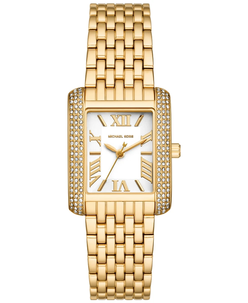 Michael Kors Women's Emery Three-Hand Gold-Tone Stainless Steel Watch 27mm x 33mm