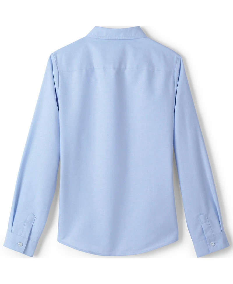 Lands' End Little Girls Long Sleeve Oxford Dress Shirt