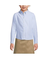 Lands' End Little Girls Long Sleeve Oxford Dress Shirt