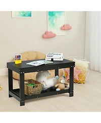 Slickblue Kids Solid Multifunctional Wood Activity Play Table