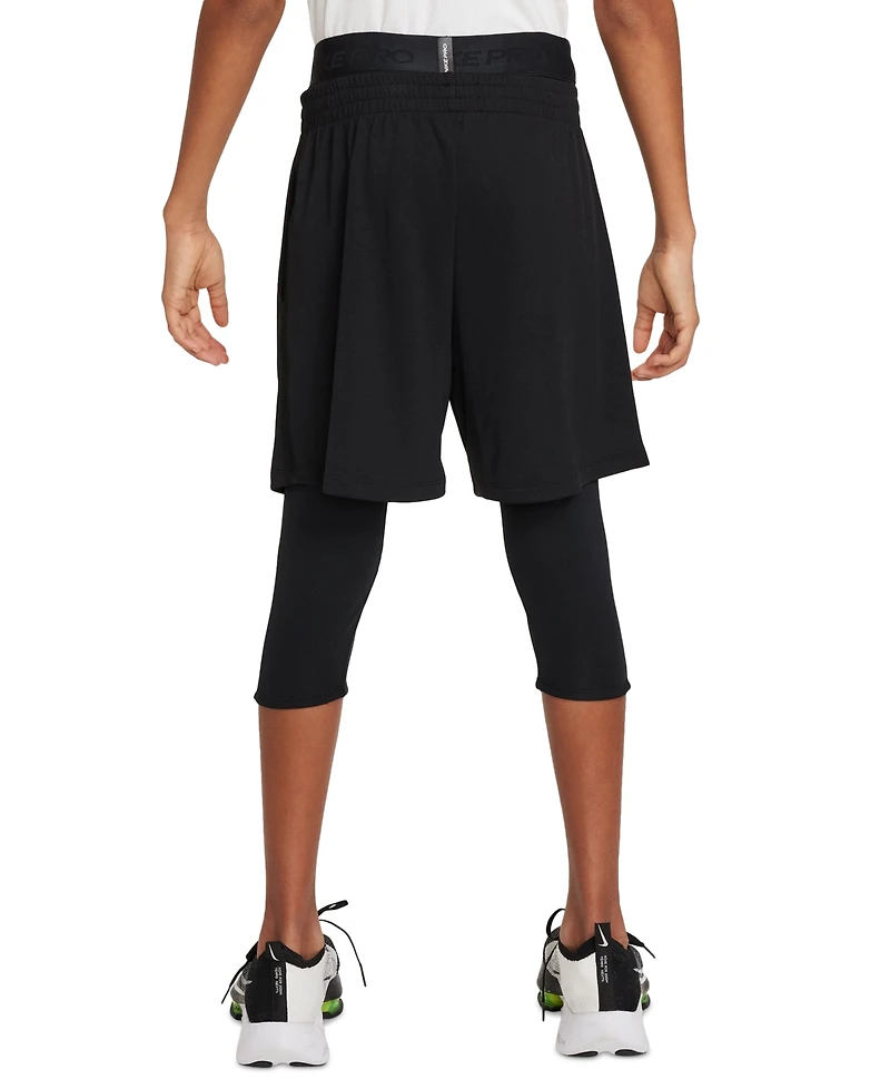 Nike Big Boys Pro Dri-fit 3/4-Length Tights