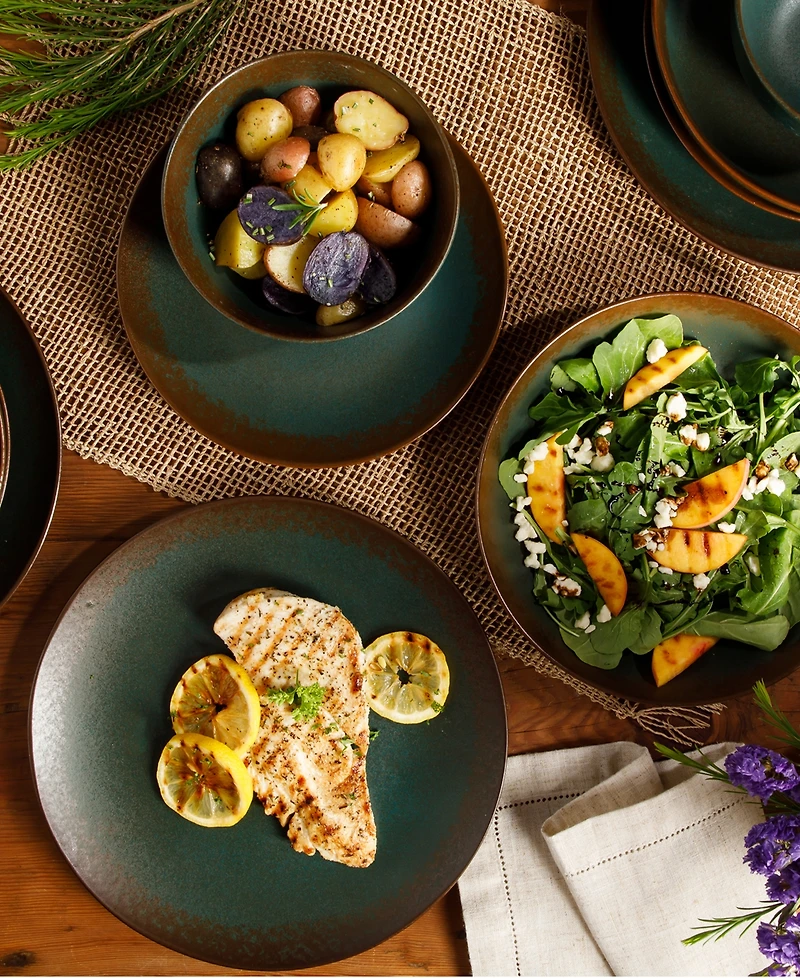 Bloomhouse Reactive Glaze 16-Pc Dinnerware Set, Service for 4