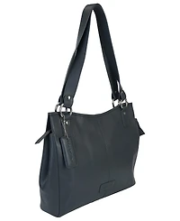 Mancini Pebble Kelsea Leather Shoulder Bag