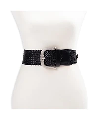 Sam Edelman Women's Western Leather Braided Concho Belt