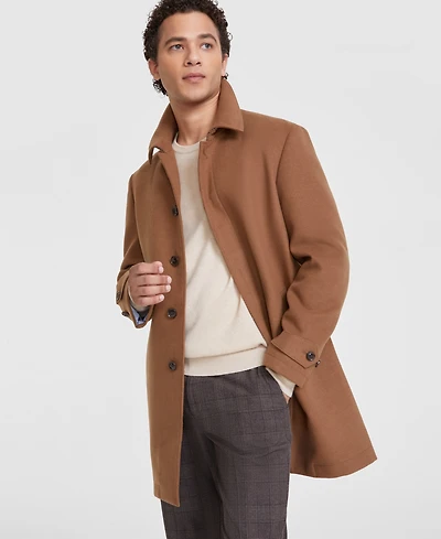 Tommy Hilfiger Men Classic Fit Melange Overcoat