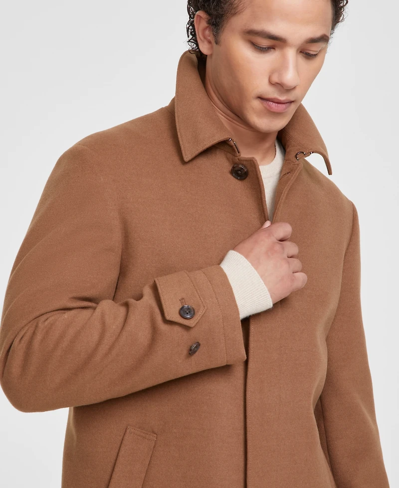 Tommy Hilfiger Men Classic Fit Melange Overcoat