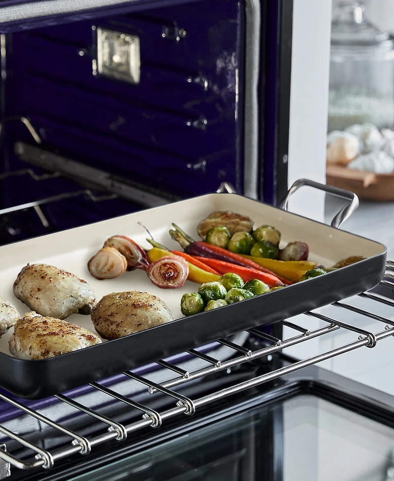 GreenPan Rio Healthy Ceramic Nonstick 18" x 11" Double Burner Griddle Pan