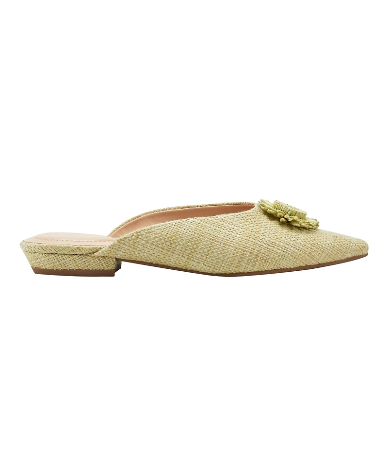 Bandolino Women's Shay Sunflower Detail Flat Dress Mules
