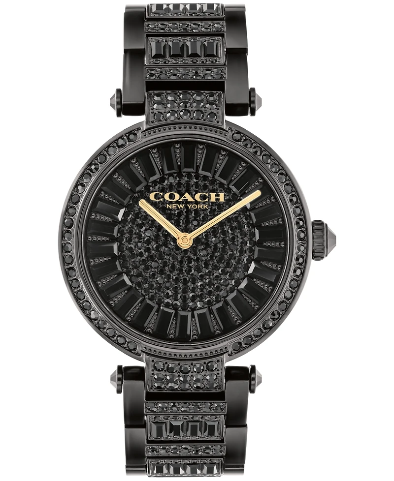 Coach Women's Cary Black Stainless Steel Crystal Watch 34mm