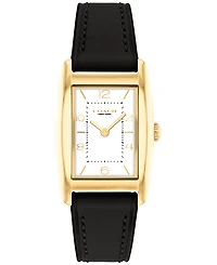 Coach Women's Reese Black Leather Watch 24mm