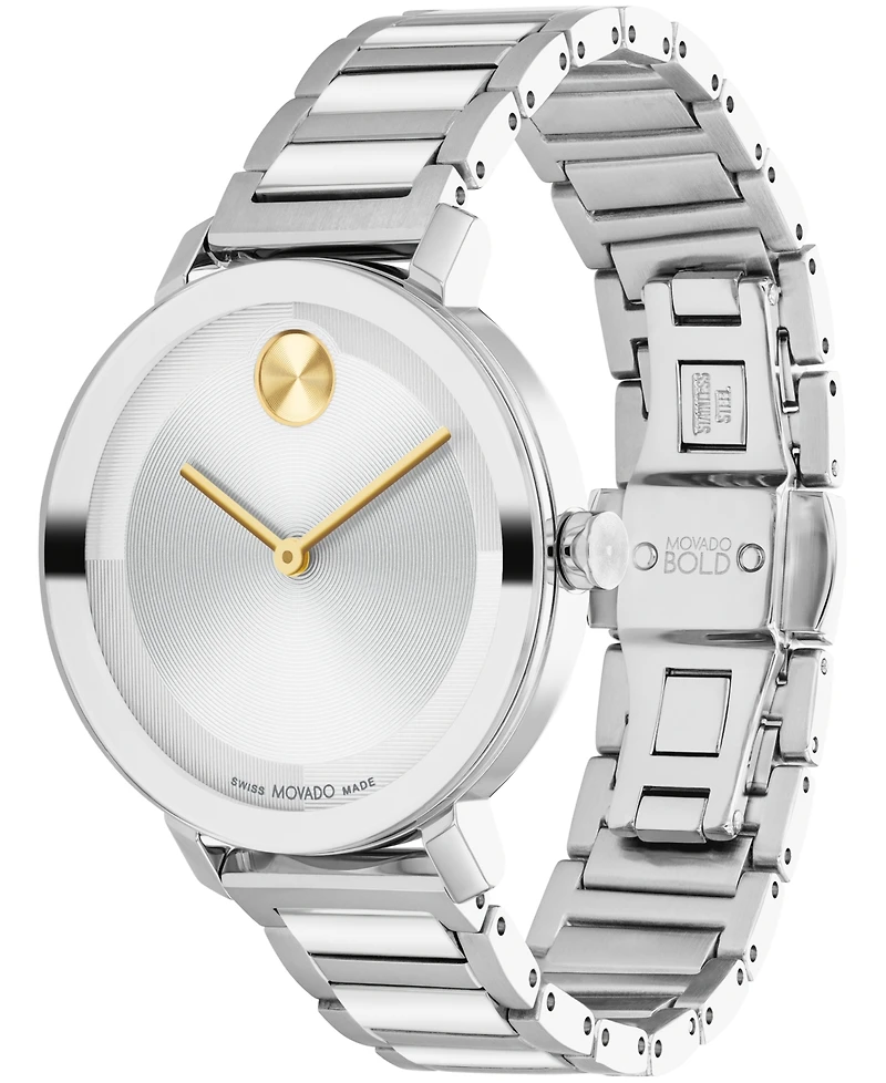 Movado Women Bold Evolution 2.0 Swiss Quartz Stainless Steel 34mm Watch