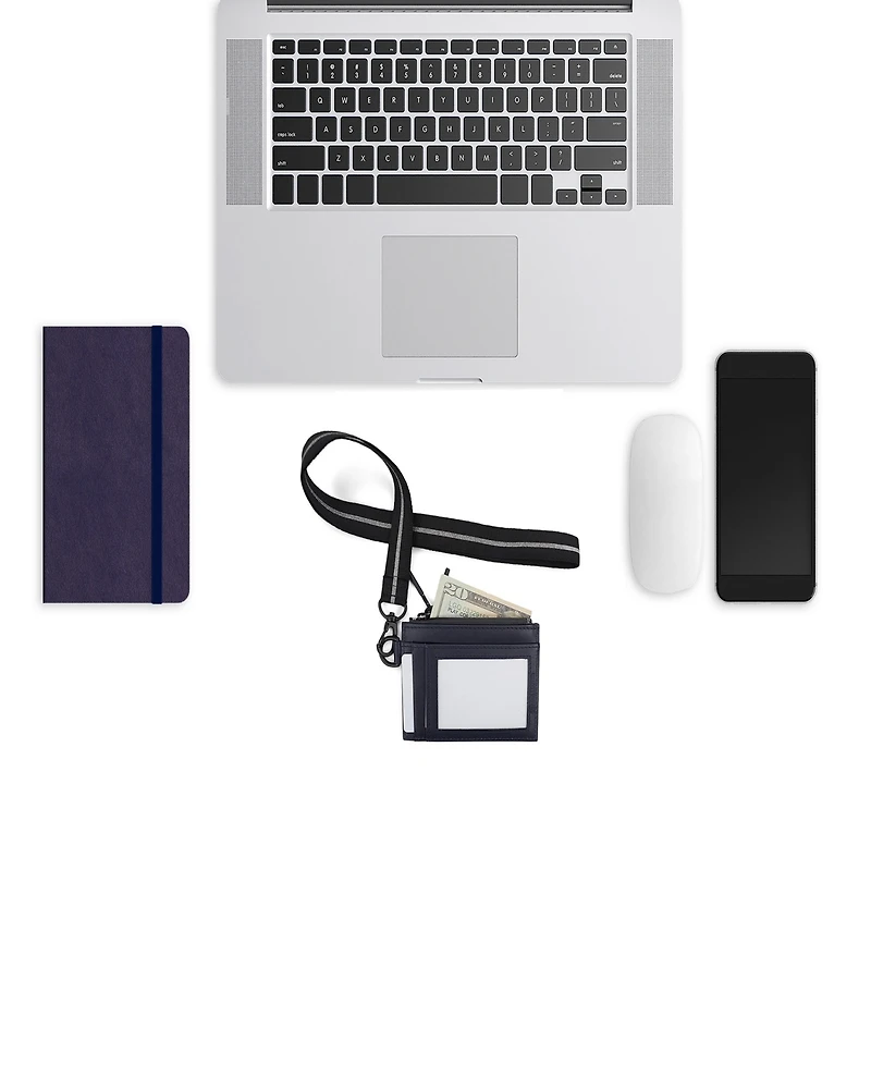 Kenneth Cole Reaction Men's Getaway Card Case Wallet with Removable Lanyard