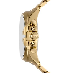 Diesel Men's Mega Chief Chronograph Gold-Tone Stainless Steel Watch 51mm