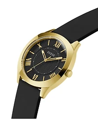Guess Men's Analog Black Silicone Watch, 44mm