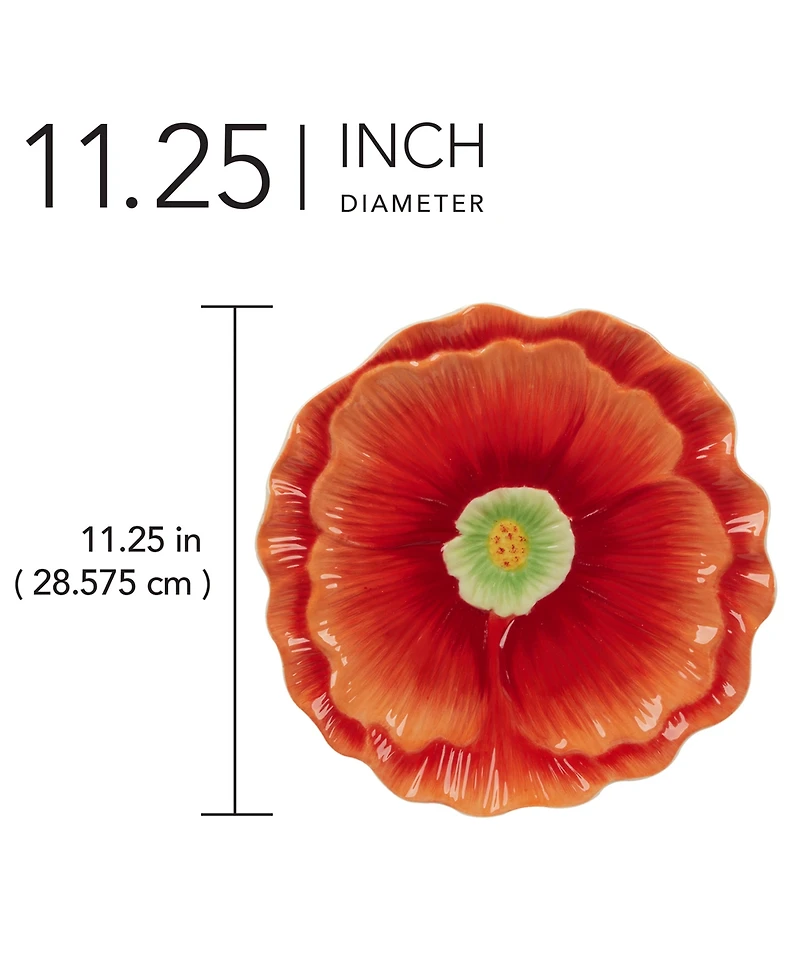 Certified International Blossom 3-d Floral Platter