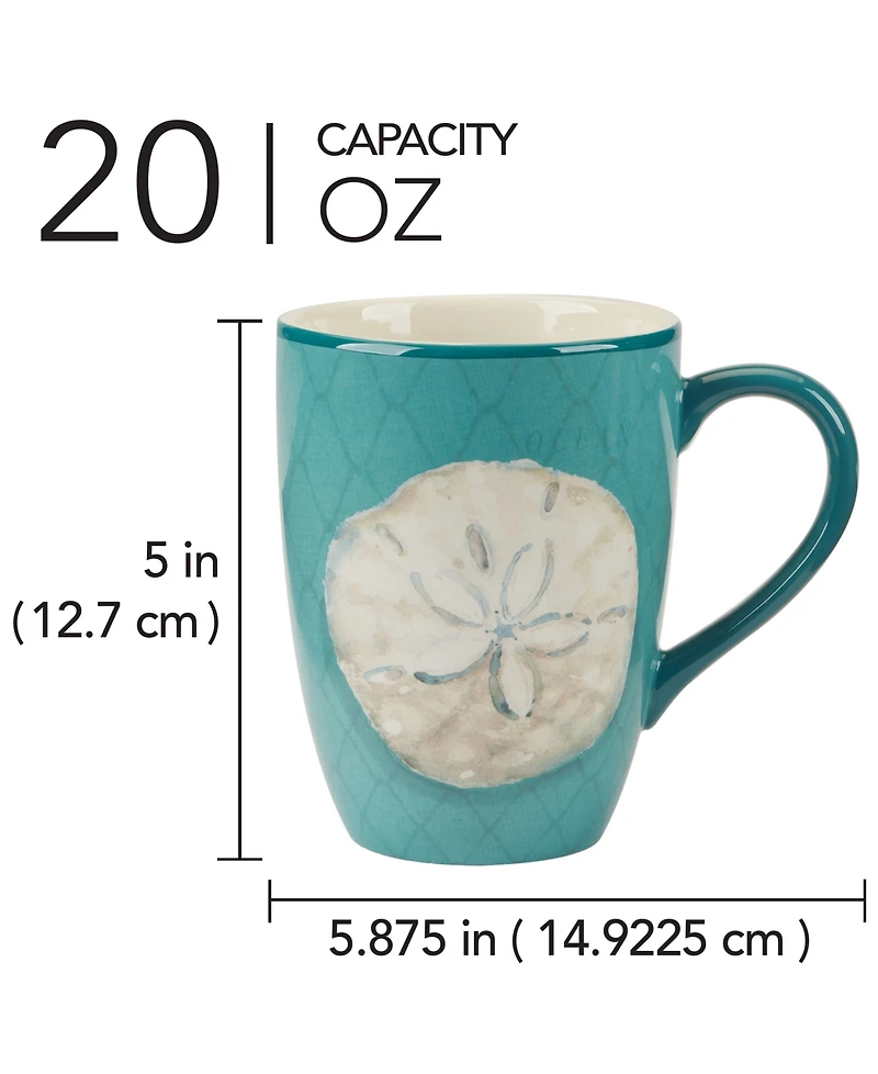 Certified International Ocean View Set of 4 Mugs
