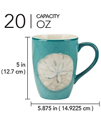 Certified International Ocean View Set of 4 Mugs