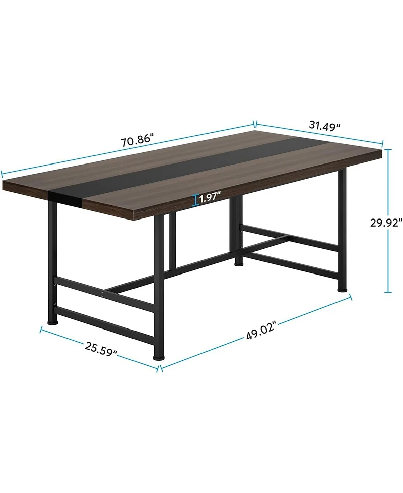 Tribesigns Dinning Table for 6 People, 70.86 inches Home & Kitchen Table