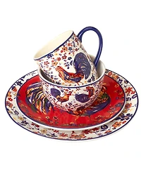 Certified International Morning Rooster 16Pc Dinnerware Set, Service for 4