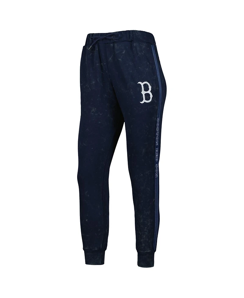 Women's The Wild Collective Navy Boston Red Sox Marble Jogger Pants