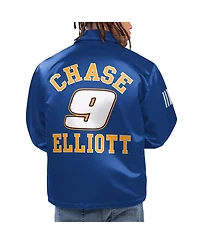 Men's Starter Royal Chase Elliott Option Route Full-Snap Coaches Jacket