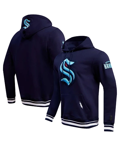 Men's Pro Standard Deep Sea Blue Seattle Kraken Retro Classic Fleece Pullover Hoodie