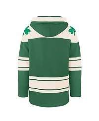 Men's '47 Brand Kelly Green Tampa Bay Lightning St. Patrick's Day Superior Lacer Pullover Hoodie
