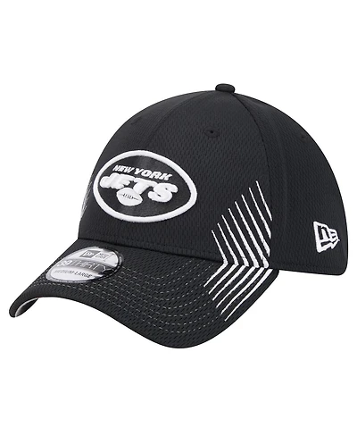 Men's New Era Black York Jets Active 39THIRTY Flex Hat