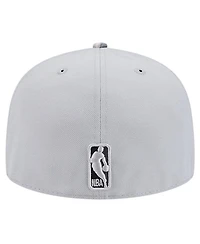 Men's New Era Gray Brooklyn Nets Active Color Camo Visor 59FIFTY Fitted Hat