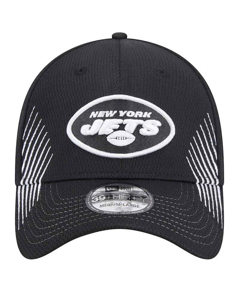 Men's New Era Black York Jets Active 39THIRTY Flex Hat