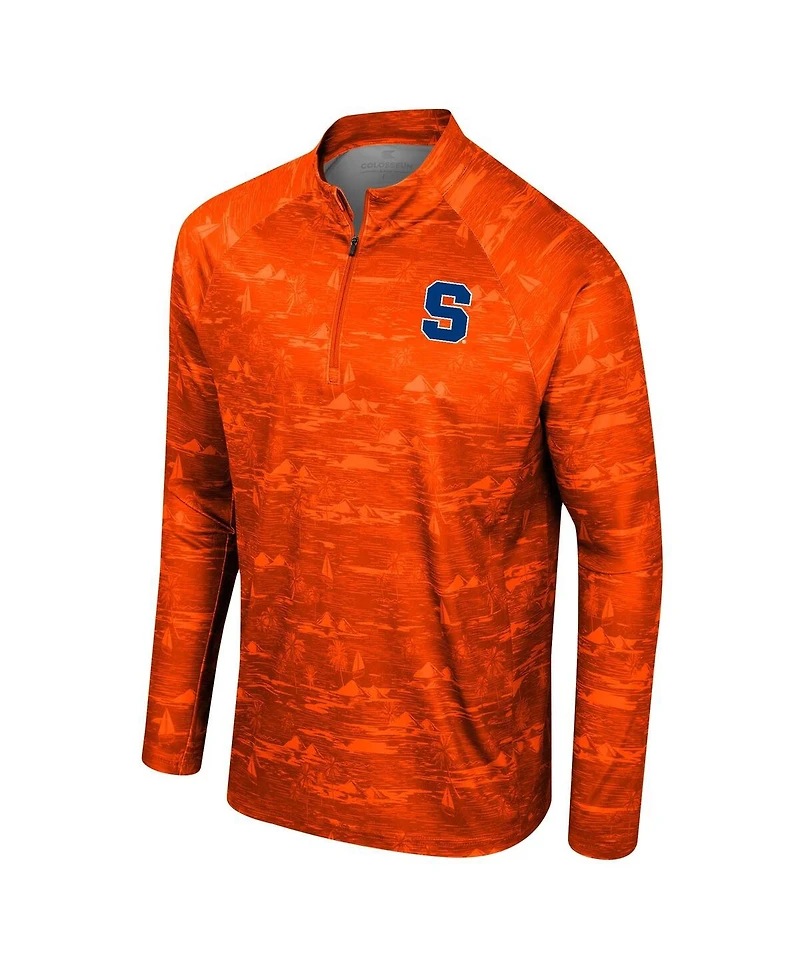 Men's Colosseum Orange Syracuse Orange Carson Raglan Quarter-Zip Jacket