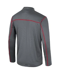 Men's Colosseum Black Washington State Cougars Cameron Quarter-Zip Windshirt