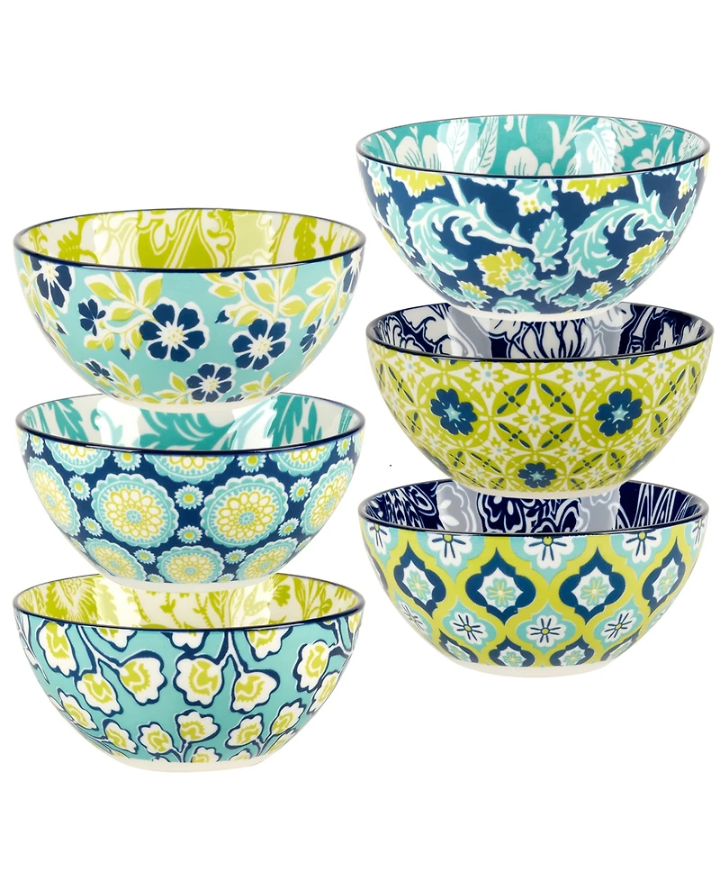 Certified International Tapestry All Purpose Bowls, Set of 6