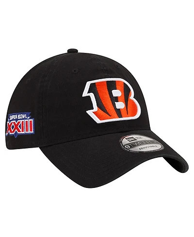 Men's New Era Black Cincinnati Bengals Distinct 9TWENTY Adjustable Hat